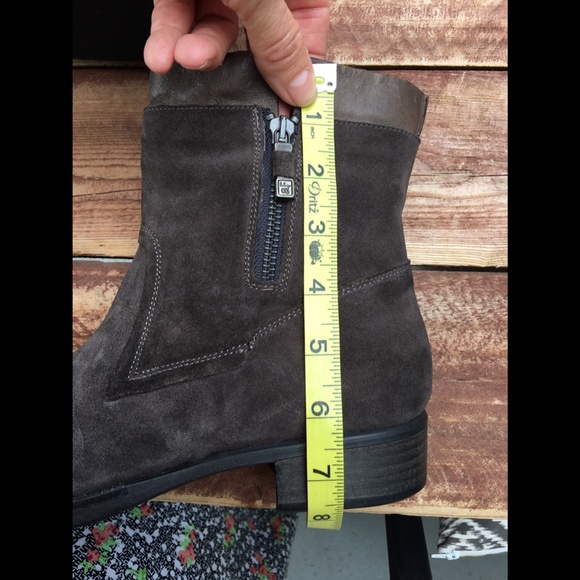 Alberto Fermani Olive Brown Suede Ankle Boots Booties - Picture 7 of 12